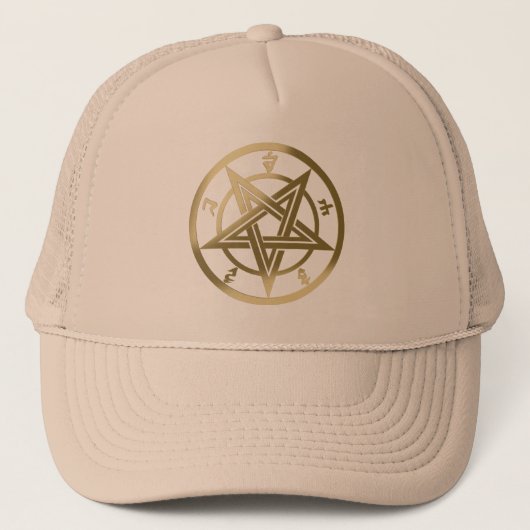 Klassiek pentagramsymbool trucker pet (Voorkant)