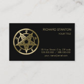 Klassiek pentagramsymbool visitekaartje (Voorkant)