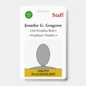 Klassiek "Personeel" Badge (Achterkant)