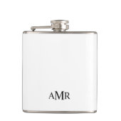 Klassiek Persoonlijk Monogram Heupfles (Voorkant)