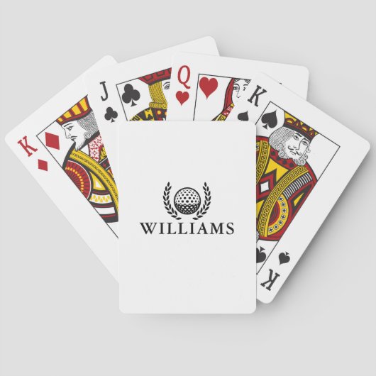 Klassiek Persoonlijk Naam Monogram Pokerkaarten (Achterkant)