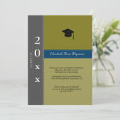 Klassiek Pet : Grijs en blauw Kaart (Staand voorkant)