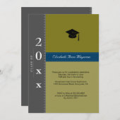 Klassiek Pet : Grijs en blauw Kaart (Voorkant / Achterkant)