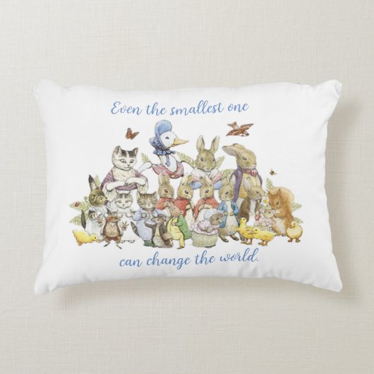 Klassiek Peter het Konijn Accent Kussen (Voorkant)