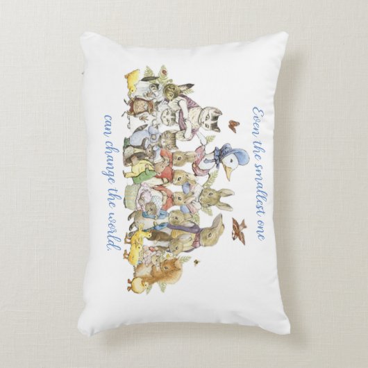 Klassiek Peter het Konijn Accent Kussen (Voorkant(Verticaal))