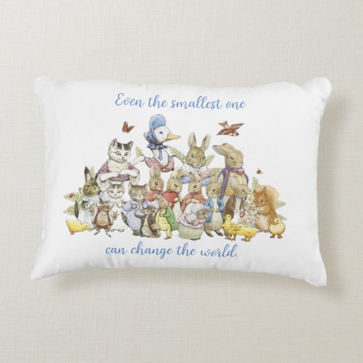 Klassiek Peter het Konijn Accent Kussen (Achterkant)