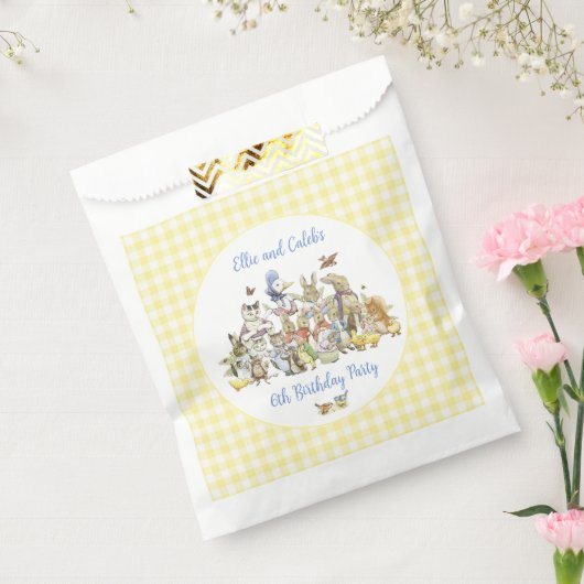 Klassiek Peter het Konijn Verjaardagsfeest Bedankzakje (Gezegeld)