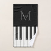 Klassiek piano toetsenbord monogram bad handdoek (Handdoek)