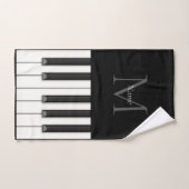 Klassiek piano toetsenbord monogram bad handdoek (Handdoek)
