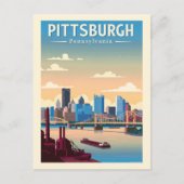 Klassiek Pittsburgh Pennsylvania Briefkaart (Voorkant)