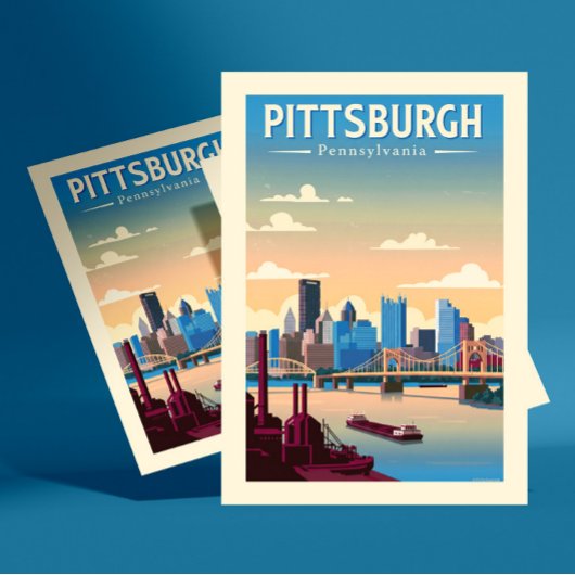 Klassiek Pittsburgh Pennsylvania Briefkaart