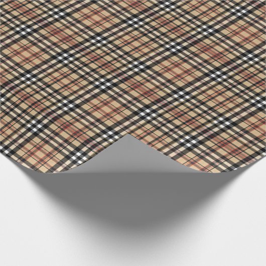 Klassiek plaid ontwerp cadeaupapier (Hoek)
