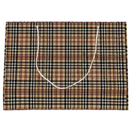 Klassiek plaid ontwerp groot cadeauzakje