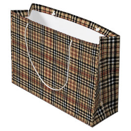 Klassiek plaid ontwerp groot cadeauzakje