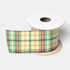 Klassiek plaid ontwerp satijnen lint