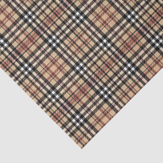 Klassiek plaid ontwerp tissuepapier (Detail)