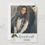 Klassiek Plant script 5 Photo Memory Afstuderen Kaart (Voorkant)