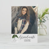 Klassiek Plant script 5 Photo Memory Afstuderen Kaart (Staand voorkant)