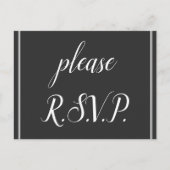 , klassiek "please R.S.V.P." Briefkaart (Voorkant)