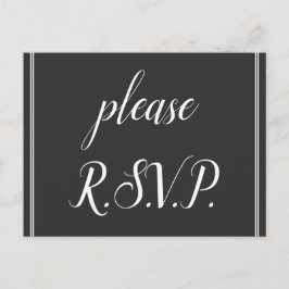 , klassiek "please R.S.V.P." Briefkaart