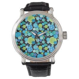 Klassiek polshorloge: eigenzinnig blauw manen patr horloge