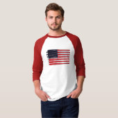 klassiek pop shirt met de Amerikaanse vlag (Voorkant volledig)