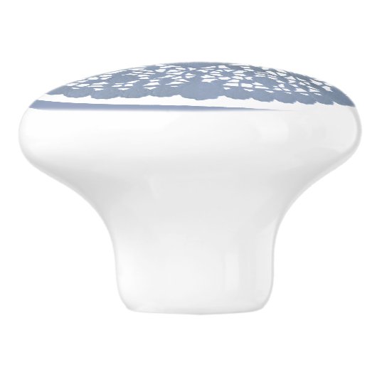 Klassiek Porselein Blauw en Wit Kant Keramische Knop (Zijkant)