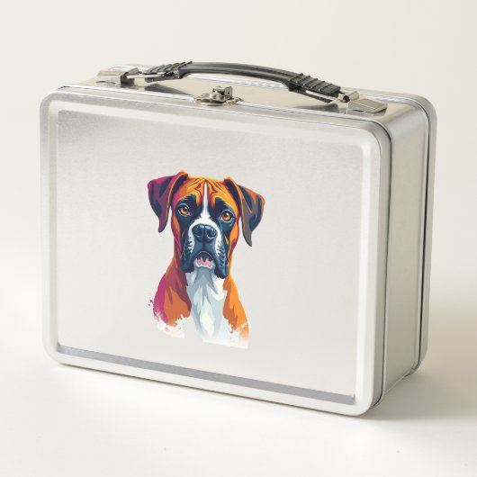 Klassiek Portret van Boxerhond Kleurspatten Pop Ar (Voorkant)