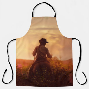 Klassiek portret van een western cowboy schort