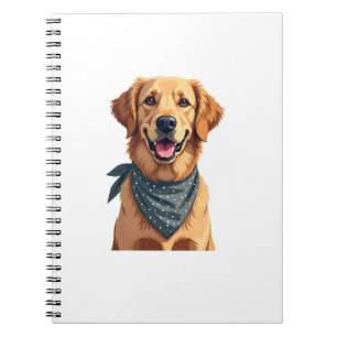 Klassiek portret van Golden Retriever met kleurrij Notitieboek