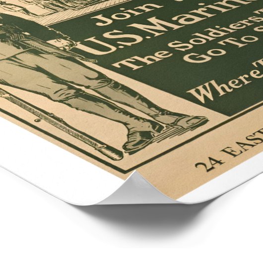 Klassiek Poster voor mariene recycling (Hoek)