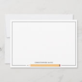 Klassiek potlood omkaderd briefpapier terug naar s notitiekaartje (Voorkant)