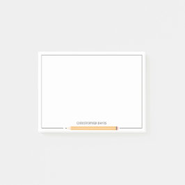 Klassiek potlood omkaderd briefpapier terug naar s post-it® notes