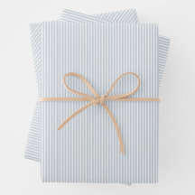 Klassiek preppy seersucker-effect blauwe streep