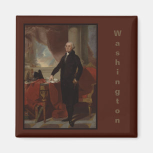 Klassiek presidentsportret van George Washington M Magneet