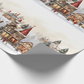 Klassiek Prettig Kerstfeest Cadeaupapier (Hoek)