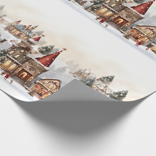 Klassiek Prettig Kerstfeest Cadeaupapier (Hoek)