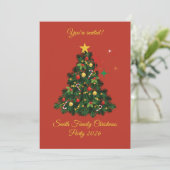 Klassiek prettig kerstfeest kaart (Staand voorkant)