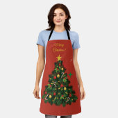 Klassiek prettig kerstfeest schort (Gedragen)