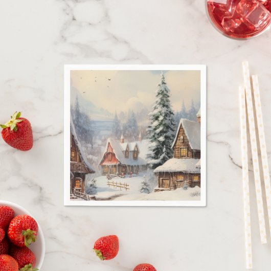 Klassiek Prettig Kerstfeest Servet (Insitu)