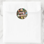 Klassiek Prettig Kerstfeest! Sticker (Tas)