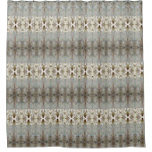 Klassiek print ontwerp met blauw grijs douchegordijn (Voorkant)