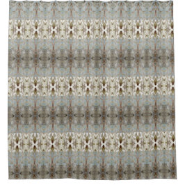 Klassiek print ontwerp met blauw grijs douchegordijn