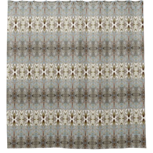 Klassiek print ontwerp met blauw grijs douchegordijn (Voorkant)