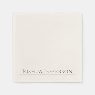 Klassiek Professioneel Creatief Effen Zwart Wit Servet