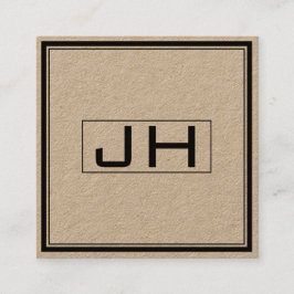 Klassiek professioneel monogram vierkante visitekaartje