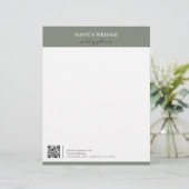 Klassiek professioneel QR code gras Briefhoofd (Staand voorkant)