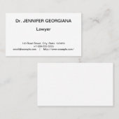 , Klassiek professioneel Visitekaartje (Voorkant / Achterkant)