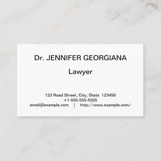 , Klassiek professioneel Visitekaartje (Voorkant)