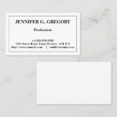 Klassiek professioneel Visitekaartje (Voorkant / Achterkant)